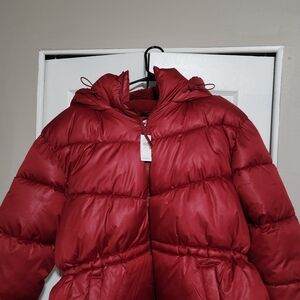 GAP Deep Red Puffer Jacket